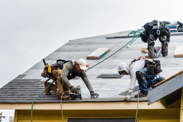 Professional Gutter Installation technician working in Lead, SD